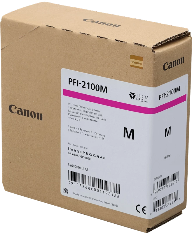 Original Canon PFI-2100m / 5268C001 Tinte Magenta 160ml