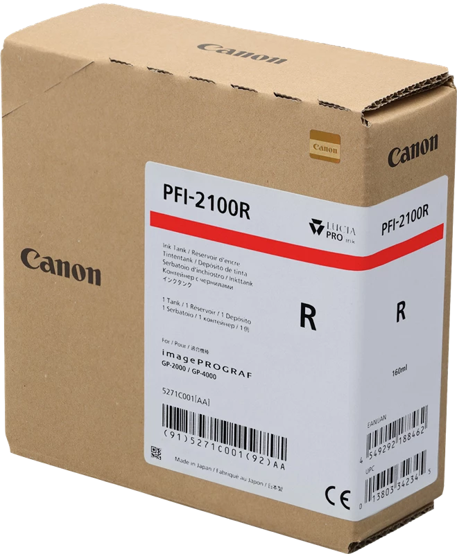 Original Canon PFI-2100r / 5271C001 Tinte Rot 160ml