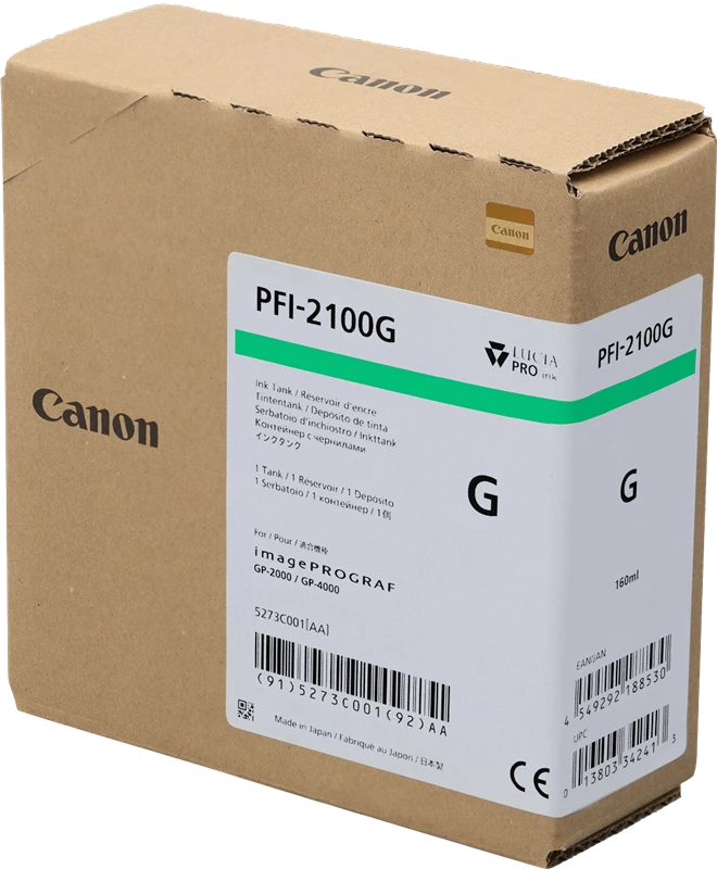 Original Canon PFI-2100g Grün / 5273C001 Tinte 160ml