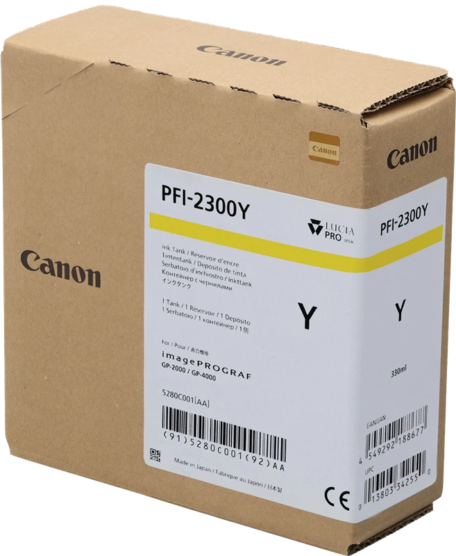 Original Canon PFI-2300y / 5280C001 Tinte Gelb 330ml
