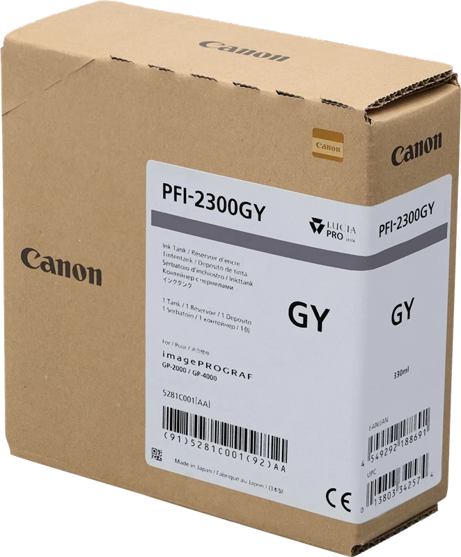 Original Canon PFI-2300gy / 5281C001 Tinte Grau 330ml