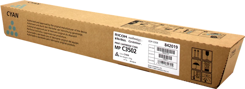 Original Ricoh MP C3502C / 842019 Toner Cyan bis zu 18000 Seiten