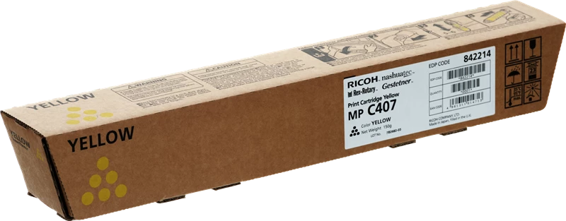 Original Ricoh MP C407SPF / 842214 Toner Gelb bis zu 8000 Seiten