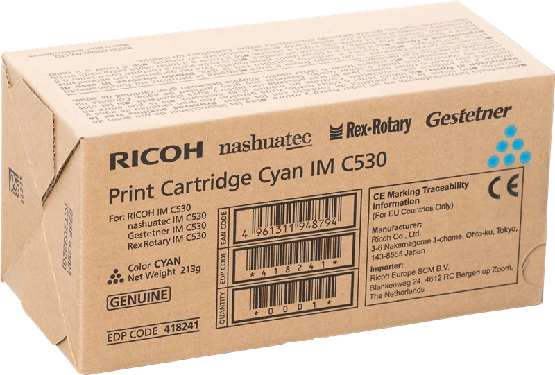 Original Ricoh IM C530C / 418241 Toner Cyan bis zu 18000 Seiten