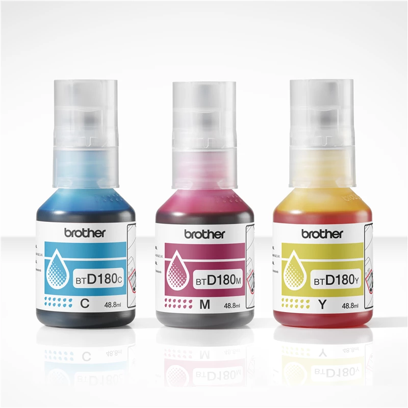 Original Brother BTD-180 / BTD180CLVAL Tinte Cyan Magenta Gelb bis zu 5000 Seiten