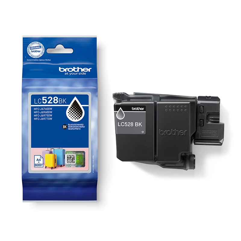 Original Brother LC528BK Tinte Schwarz bis zu 6000 Seiten