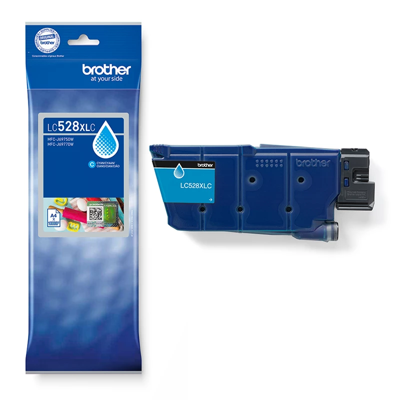 Original Brother LC528XLC Tinte Cyan bis zu 10000 Seiten