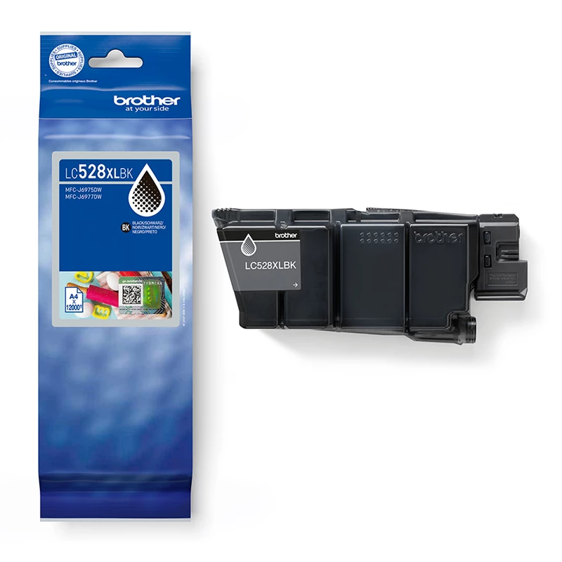 Original Brother LC528XLBK Tinte Schwarz bis zu 12000 Seiten