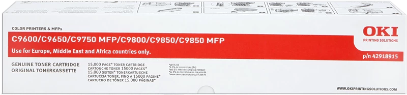 Original OKI 42918915 Toner Cyan bis zu 15000 Seiten