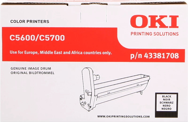 Original OKI 43381708 / C5600/5700 Bildtrommel (Drum-Unit) Schwarz bis zu 20000 Seiten