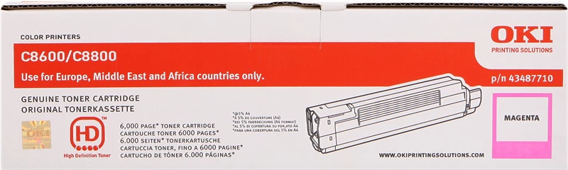 Original OKI 43487710 Toner Magenta bis zu 6000 Seiten