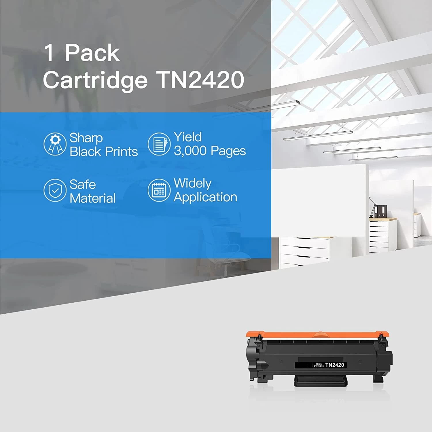 Toner compatible BROTHER TN-2420 noir - ChronoCartouche