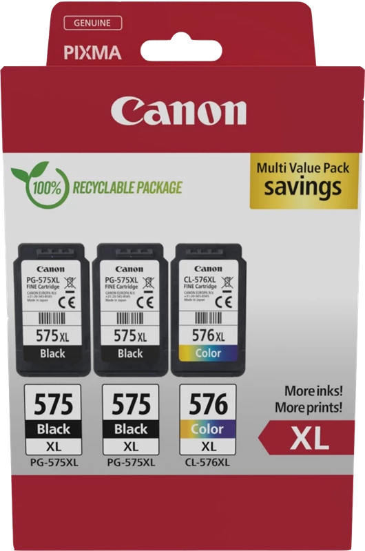 Original Canon PG-575XL+CL-576XL / 5437C004 Tinte Schwarz bis zu 1100 Seiten