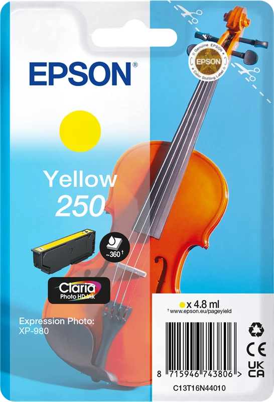 Original Epson 250 / C13T16N44010 Tinte Gelb bis zu 360 Seiten