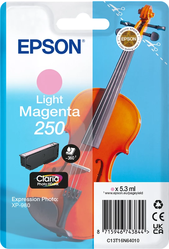 Original Epson 250 Helles / C13T16N64010 Tinte Magenta bis zu 360 Seiten