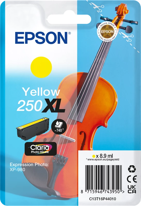 Original Epson 250 XL / C13T16P44010 Tinte Gelb bis zu 740 Seiten