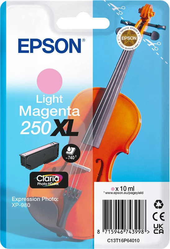 Original Epson 250 XL Helles / C13T16P64010 Tinte Magenta bis zu 740 Seiten