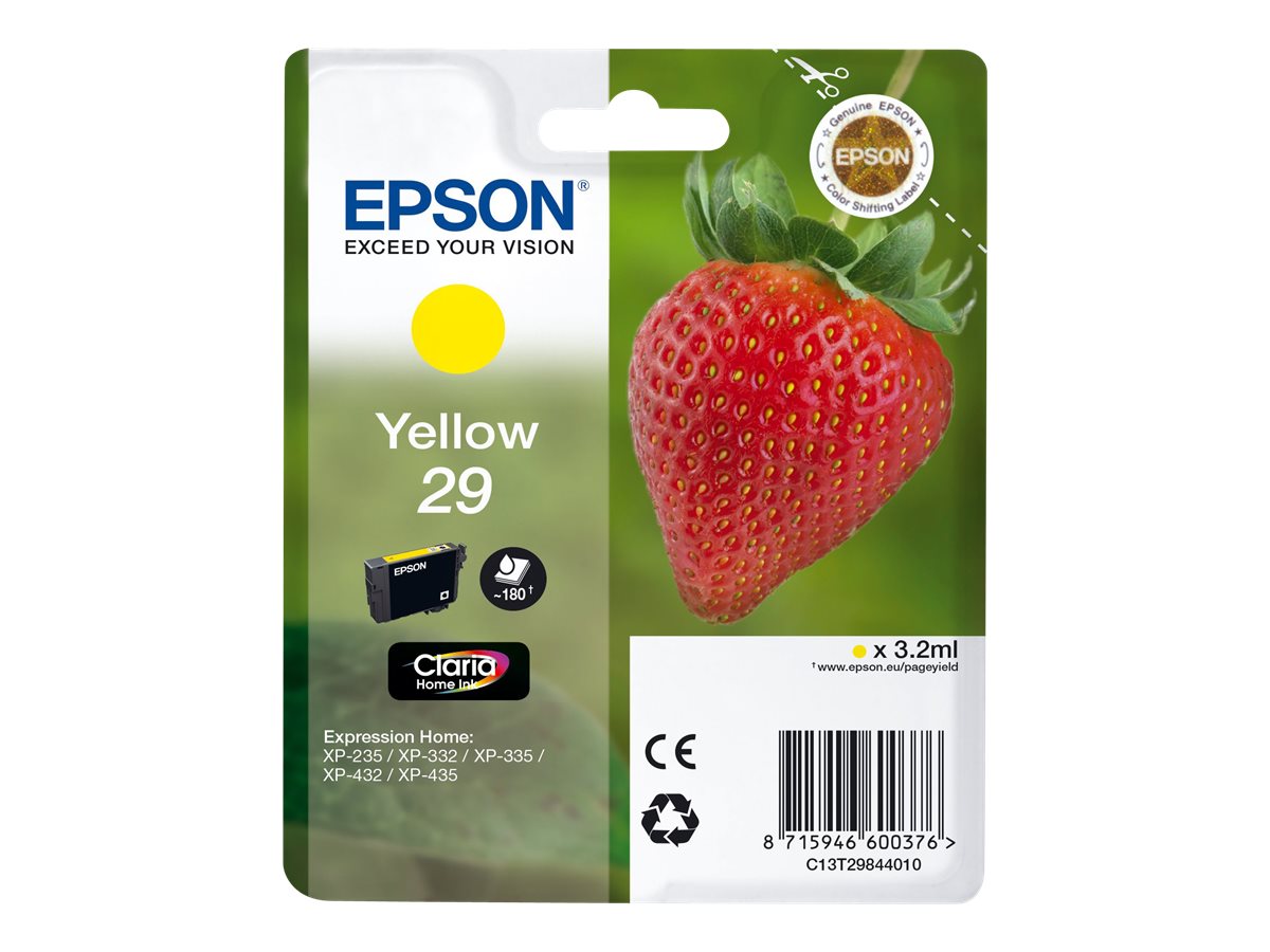 Epson Original 29 / C13T29844010 Tintenpatrone Gelb bis zu 180 Seiten