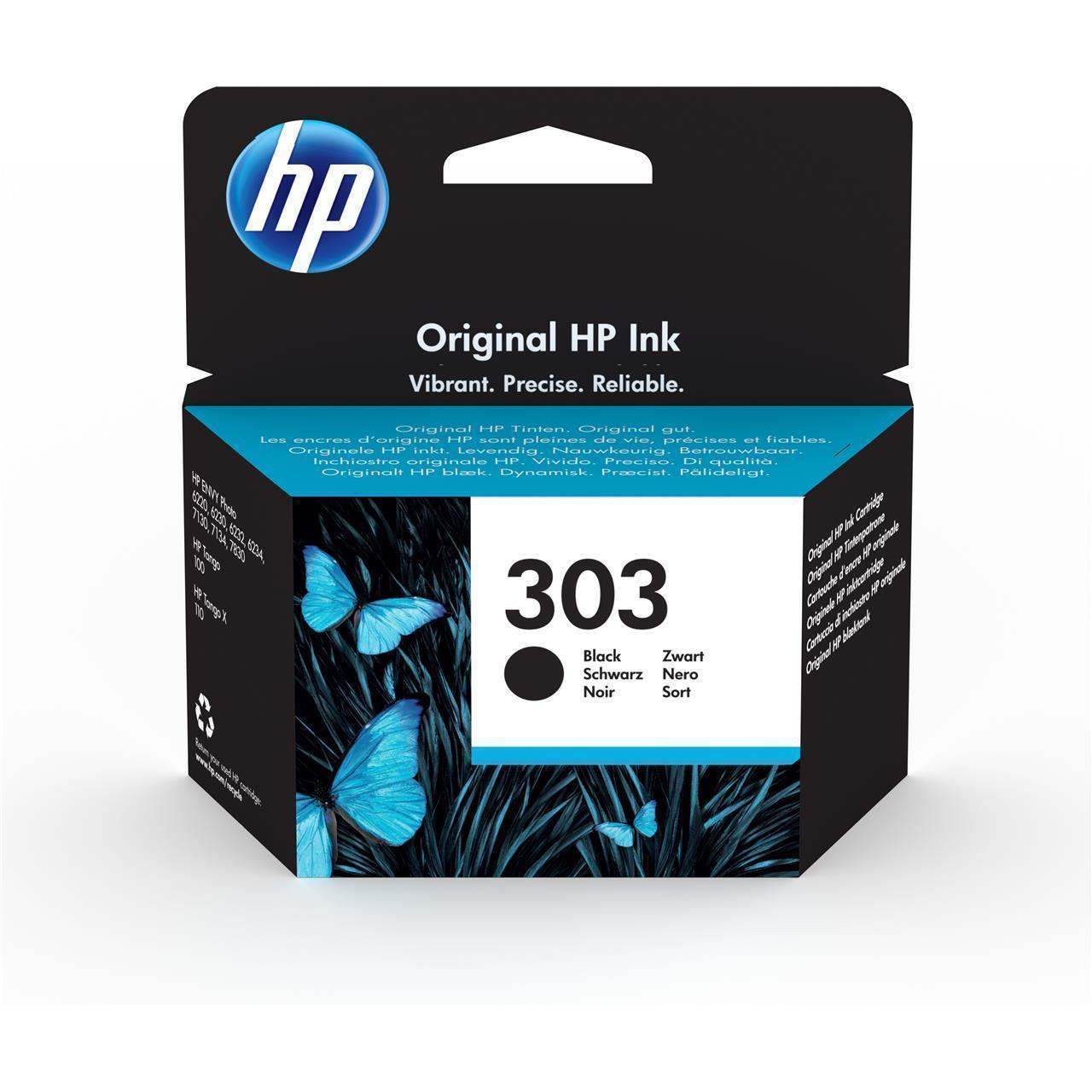 HP Original 303 / T6N02AE Tintenpatrone Schwarz bis zu 200 Seiten