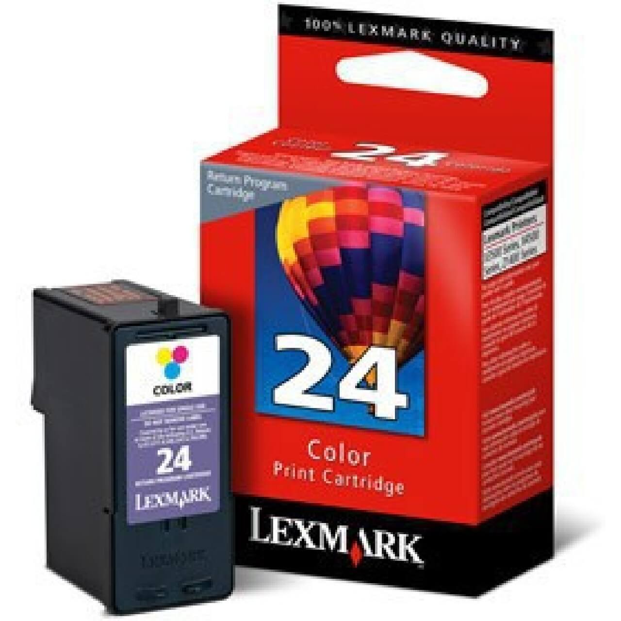 Lexmark Original 24 / 18C1524E Tintenpatrone Color bis zu 185 Seiten