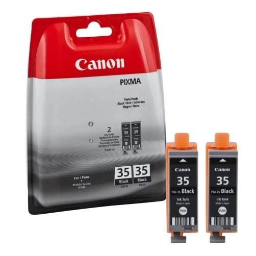 Canon Original PGI-35BK / 1509B012 Tintenpatrone Schwarz bis zu 191 Seiten 9ml 2er-Pack