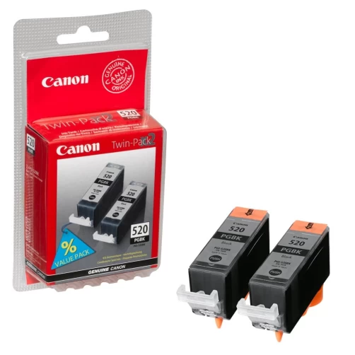 Original Canon PGI-520 / 2932B012 Tinte Schwarz bis zu 680 Seiten 38ml 2er-Pack
