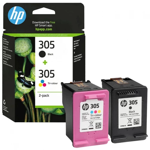 HP Original 305 / 6ZD17AE Tintenpatrone Schwarz Multicolor Multipack