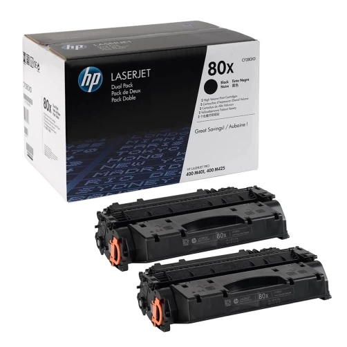 Original HP 80X / CF280XD Toner Schwarz bis zu 13800 Seiten 2er-Pack