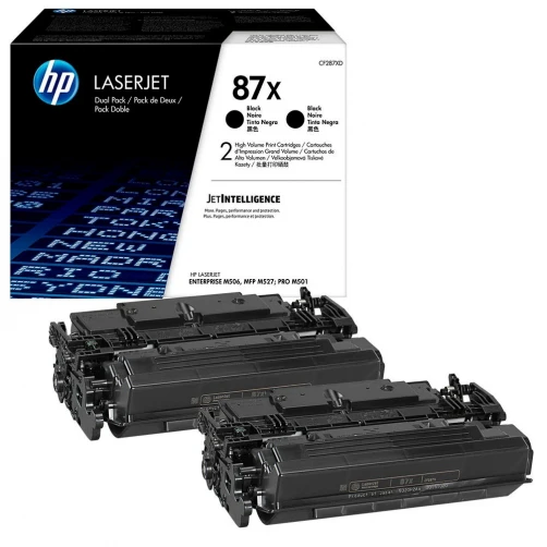 HP Original 87X / CF287XD Tonerkartusche Schwarz bis zu 18000 Seiten 2er-Pack