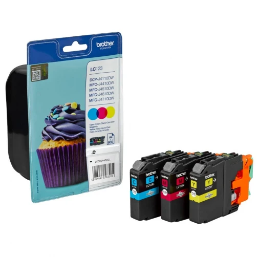 Original Brother LC123 Tinte Cyan Magenta Gelb Multipack