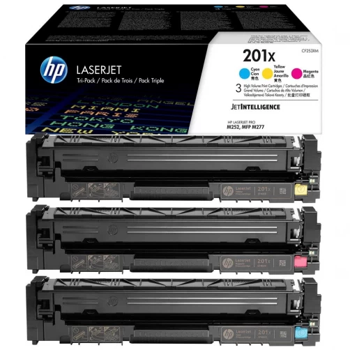 Original HP 201X / CF253XM Toner Cyan Magenta Gelb bis zu 2300 Seiten