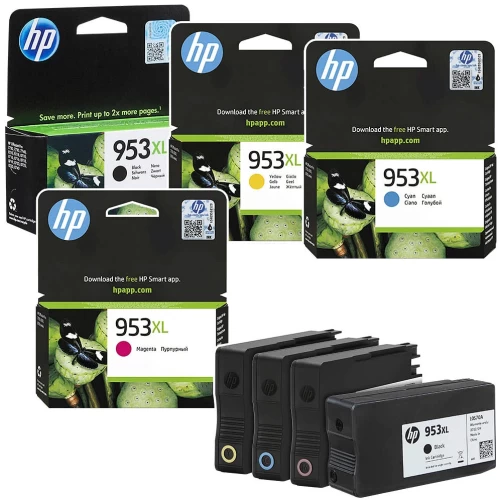Original HP 953XL / 3HZ52AE Tinte Schwarz Cyan Magenta Gelb 4er-Pack
