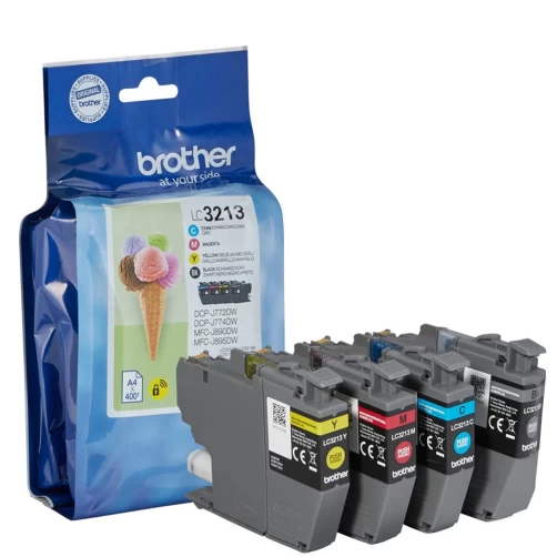 Original Brother LC-3213 Tinte Schwarz Cyan Magenta Gelb 4er-Pack