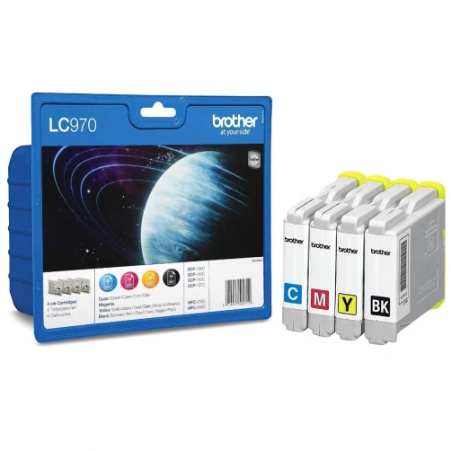 Original Brother LC-970 Tinte Schwarz Cyan Magenta Gelb 4er-Pack