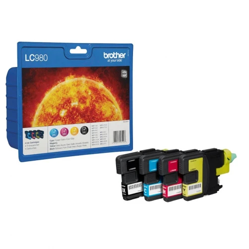 Original Brother LC980 Tinte Multicolor 4er-Pack