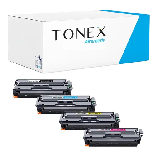 TONEX alternativ für HP 410A / CF410-CF413A Toner Schwarz Cyan Magenta Gelb Spar-Set