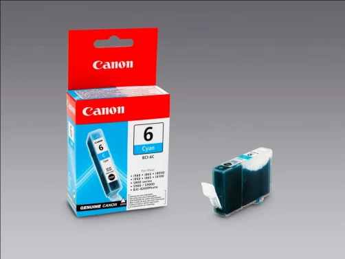 Canon Original BCI-6C / 4706A002 Tintenpatrone Cyan bis zu 280 Seiten