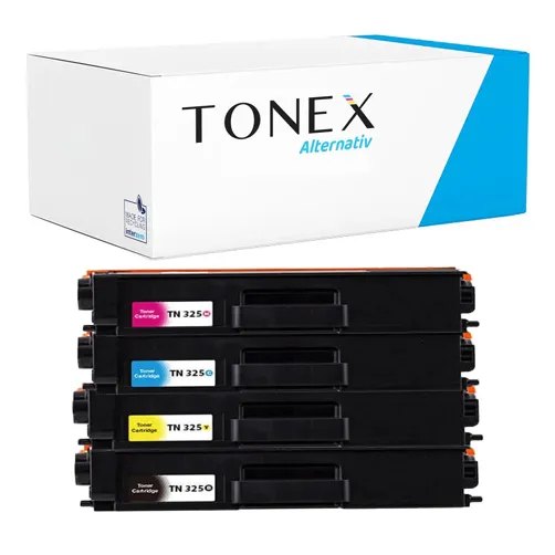 TONEREXPERT Premium Kompatibel für Brother TN-325 Tonerkartusche Schwarz Cyan Magenta Gelb Spar-Set