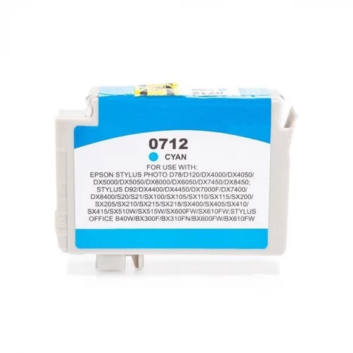kompatibel für Epson T-0712XL Cyan Tintenpatrone für ca. 350 Seiten