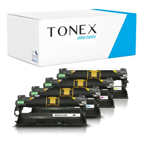 TONEX alternativ für Brother DR-241CL Bildtrommel (Drum-Unit) Multicolor bis zu 60000 Seiten Spar-Set
