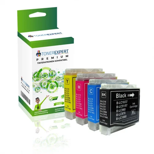 TONEREXPERT Premium Kompatibel für Brother LC-1000 Tintenpatrone Multicolor Spar-Set