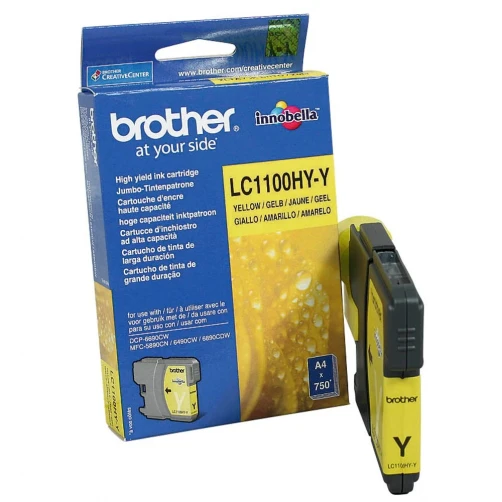 Brother Original LC-1100HYY Tintenpatrone Gelb bis zu 750 Seiten 10ml