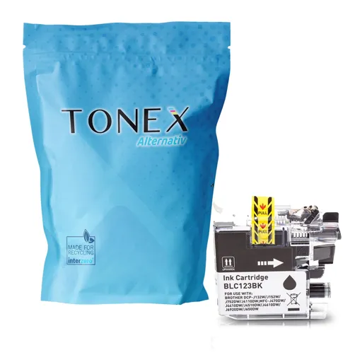 TONEX alternativ für Brother LC-123BK Tinte Schwarz bis zu 600 Seiten