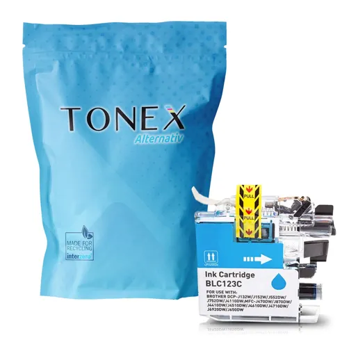 TONEX alternativ für Brother LC-123C Tinte Cyan bis zu 600 Seiten