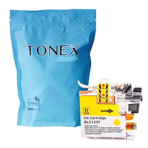TONEX alternativ für Brother LC-123Y Tinte Gelb bis zu 800 Seiten