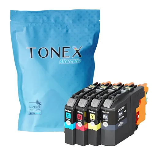 TONEX alternativ für Brother LC-123XL Tinte Schwarz Cyan Magenta Gelb Spar-Set