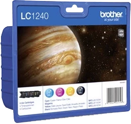 Brother Original LC-1240 / LC1240VALBPDR Tintenpatrone Schwarz Multipack