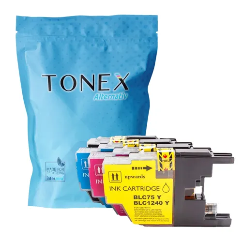 TONEX alternativ für Brother LC-1240 Tinte Schwarz Cyan Magenta Gelb 4er-Pack Spar-Set