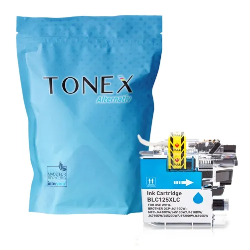 TONEX alternativ für Brother LC125XLC Tinte Cyan bis zu 1400 Seiten