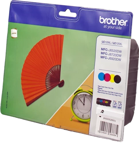 Original Brother LC-125XL - LC-129XL Tinte Schwarz Cyan Magenta Gelb Multipack
